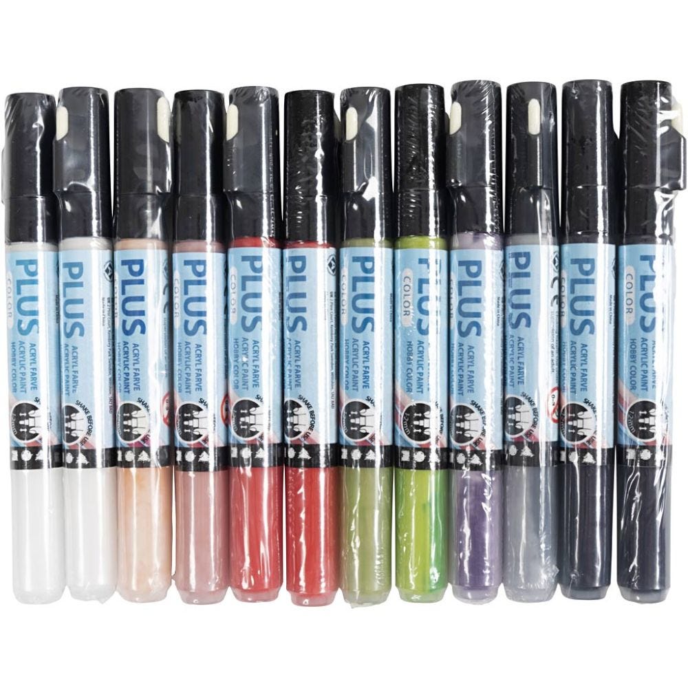 Plus Color Marker, L 14,5 cm, 12 Stk/ 1 Pck