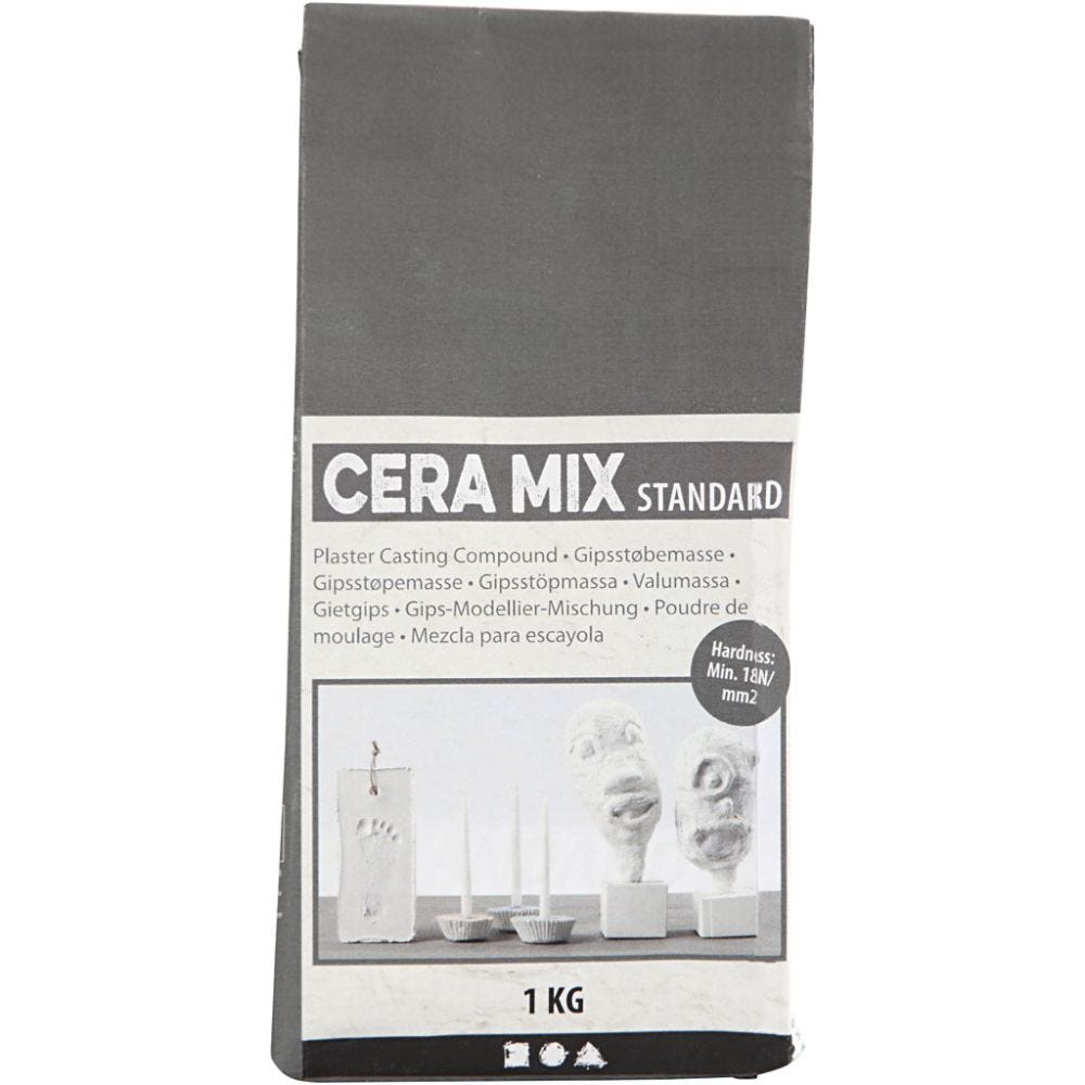 Cera-Mix Standard Modelliergips, Hellgrau, 1 kg/ 1 Pck
