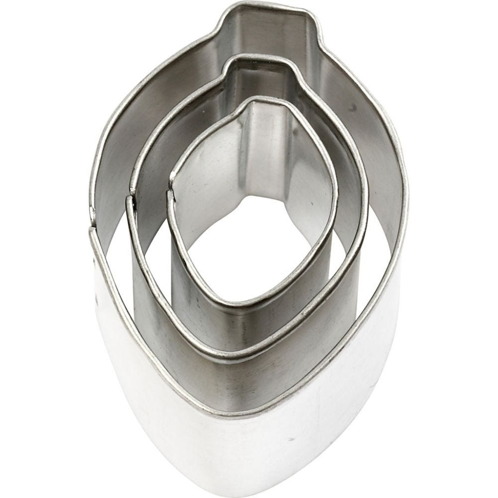 Ausstechformen , Ornament, Größe 30x40 mm, 3 Stk/ 1 Pck