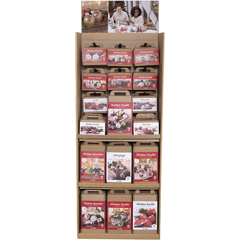 Standdisplay, Weihnachtskugeln, H 1584 mm, T 332 mm, B 630 mm, 63 Teile/ 1 Pck