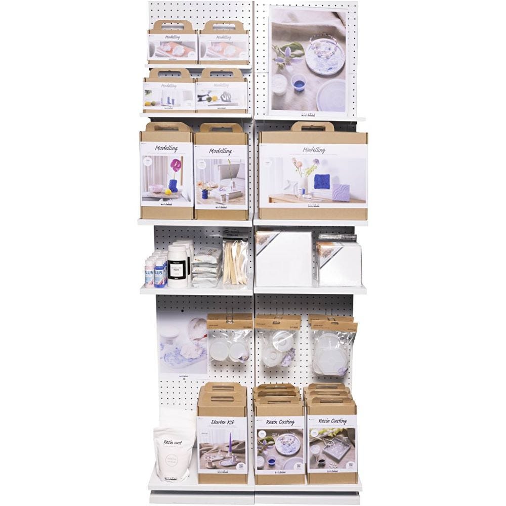 Display-Lösung, 3D-Struktur und Form, H 1850 mm, B 800 mm, 80 Teile/ 1 Pck