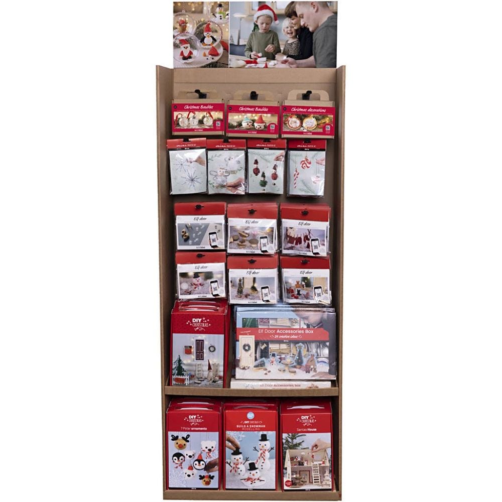 Standdisplay, Meistverkaufte Kreativ Sets, H 1584 mm, T 332 mm, B 630 mm, 98 Teile/ 1 Pck