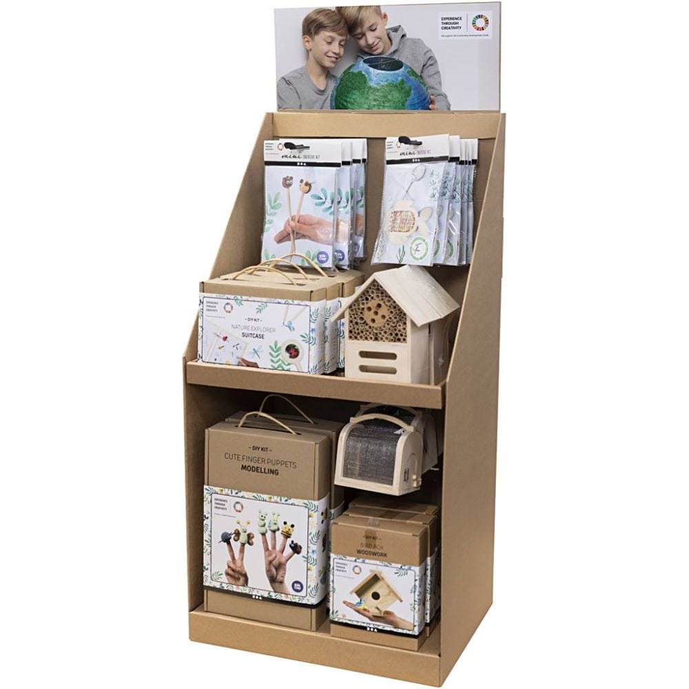 Großes Thekendisplay, UN 17, H 834 mm, T 322 mm, B 416 mm, 31 Teile/ 1 Pck