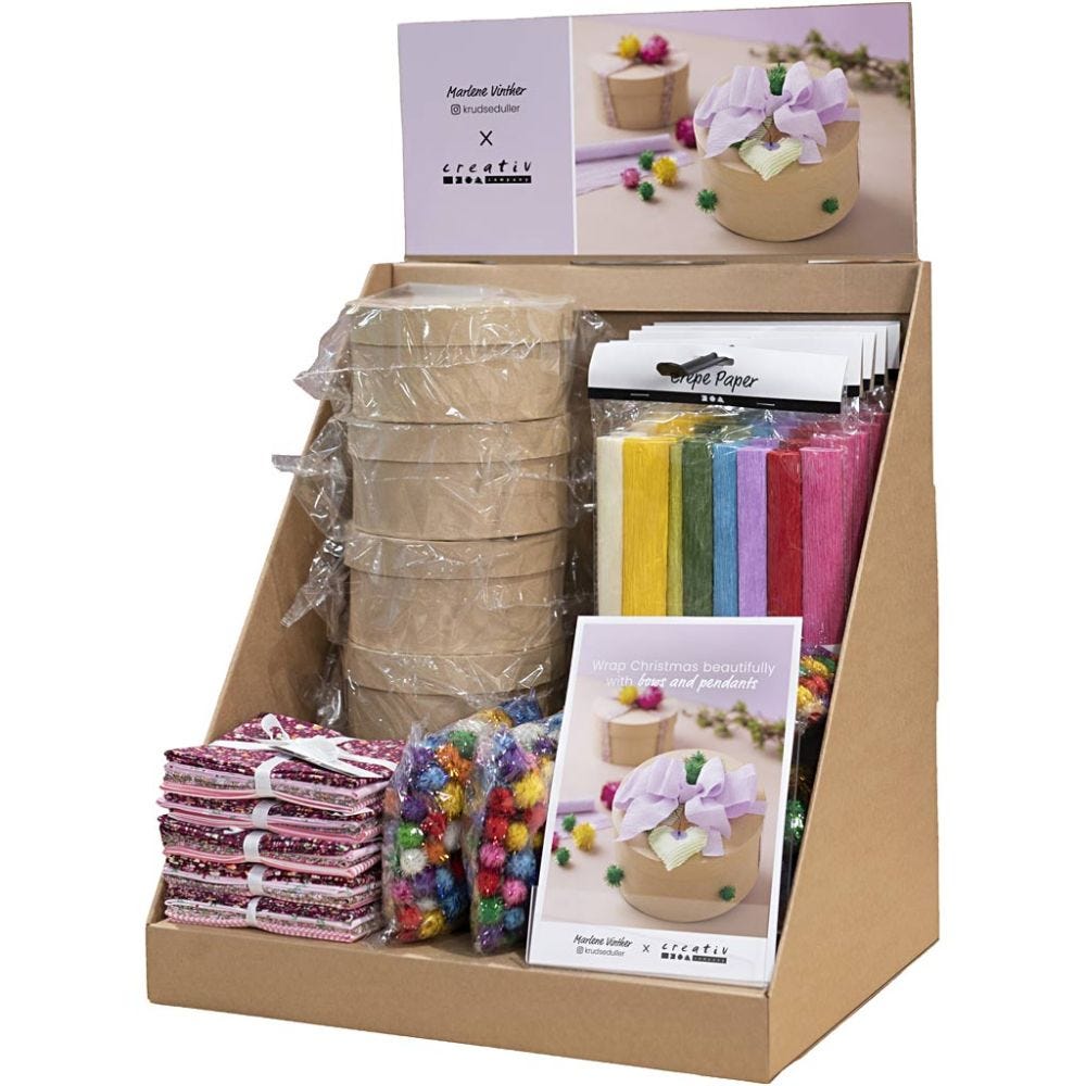 Kleines Tischdisplay, Geschenkkartons für Weihnachten, H 458 mm, T 322 mm, B 416 mm, 16 Teile/ 1 Pck
