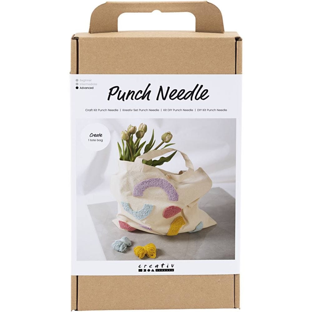 Kreativ Set Tuften, Einkaufstasche, Pastellfarben, 1 Pck