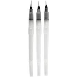 Wasserpinsel, Gr&ouml;&szlig;e S+M+L, 10 ml, 3 Stk/ 1 Pck