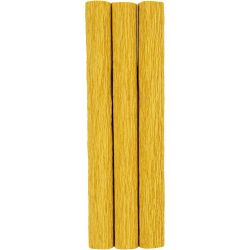 Krepppapier, Blatt 25x60 cm, Kreppanteil: 180%, 105 g, Curry, 3 Bl./ 1 Pck