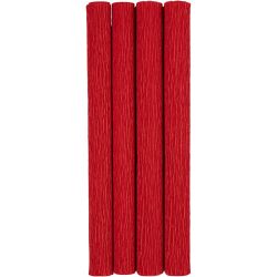 Krepppapier, Blatt 25x60 cm, Kreppanteil: 180%, 105 g, Rot, 4 Bl./ 1 Pck