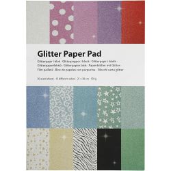 Papierblätter mit Glitter