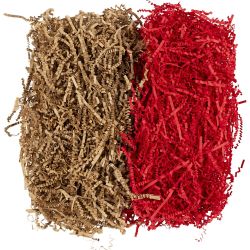 Papier-F&uuml;llmaterial, L 25-30 cm, B 3 mm, Braun, Rot, 2x50 g/ 1 Pck