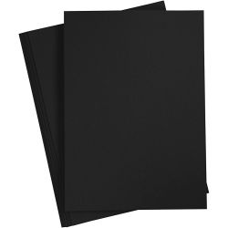 Strukturierter Karton, A4, Blatt 210x297 mm, 220 g, Schwarz, 10 Bl./ 1 Pck