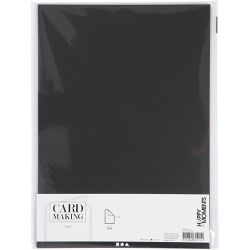 Strukturierter Karton, A4, Blatt 210x297 mm, 220 g, Schwarz, 10 Bl./ 1 Pck