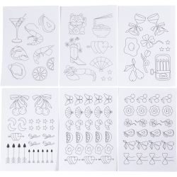 Wasserl&ouml;sliche Stickvliese, Deko-Designs, A5, Blatt 148x210 mm, 6 Bl./ 1 Pck
