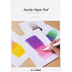 Markerpapier Block, A4, Blatt 210x297 mm, 120 g, Wei&szlig;, 30 Bl./ 1 Pck