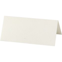 Tischkarten, Gr&ouml;&szlig;e 9x4 cm, 220 g, Naturwei&szlig;, 20 Stk/ 1 Pck