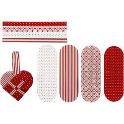 Flechtherzen, Gr&ouml;&szlig;e 14,5x10 cm, 120 g, Sortierte Farben, 8 Set/ 1 Pck