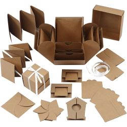 Explosions-Box, Gr&ouml;&szlig;e 7x7x7,5+12x12x12 cm, Natur, 1 Stk
