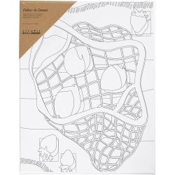 Mal-Leinwand mit Aufdruck, Zitrusfr&uuml;chte , T 1,6 cm, Gr&ouml;&szlig;e 24x30 cm, 360 g, 1 Stk