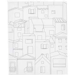 Mal-Leinwand mit Aufdruck, Stadt, T 1,6 cm, Gr&ouml;&szlig;e 24x30 cm, 360 g, 1 Stk