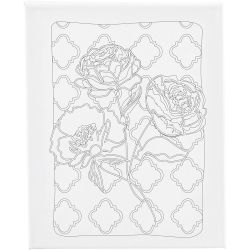 Mal-Leinwand mit Aufdruck, Rosen, T 1,6 cm, Gr&ouml;&szlig;e 24x30 cm, 360 g, 1 Stk