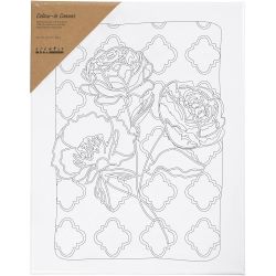 Mal-Leinwand mit Aufdruck, Rosen, T 1,6 cm, Gr&ouml;&szlig;e 24x30 cm, 360 g, 1 Stk