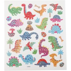 Sticker, Dinos, Blatt 15x16,5 cm, 1 Bl.