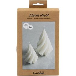 Silikonform, Weihnachtsb&auml;ume, H 8+11 cm, D 5+7 cm, 2 Stk/ 1 Pck