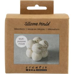 Silikonform, Quadrat mit Seifenblasen, H 4 cm, D 4 cm, B 4 cm, 1 Stk/ 1 Pck