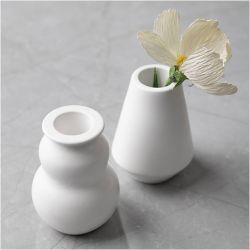 Silikonform, Vase und Kerzenhalter, H 7,5 cm, D 5,5 cm, Matt transparent, 2 Stk/ 1 Pck