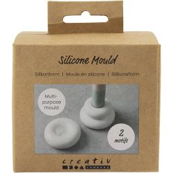 Silikonform, Donutf&ouml;rmige Kerzenhalter, H 2+3,8 cm, D 6+6,2 cm, Matt transparent, 1 Stk/ 1 Pck