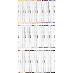 Twin Marker Filzstifte, Strichst&auml;rke 1+8 mm, Standard-Farben, 48 Stk/ 1 Pck