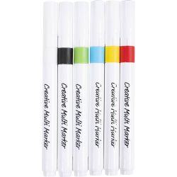 Kreativ Multi Marker , Strichst&auml;rke 4 mm, Sortierte Farben, 6 Stk/ 1 Pck