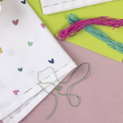 Stickgarn, Dicke 1 mm, Sort. Farben, 10x8 m/ 1 Pck