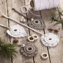 Makram&eacute;e-Garn, L 198 m, D 2 mm, Naturwei&szlig;, 330 g/ 1 Rolle