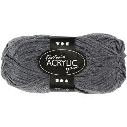 Fantasia Polyacryl Garn, L 80 m, Grau, 50 g/ 1 Kn&auml;uel