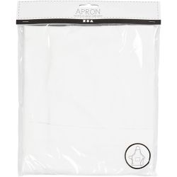 Sch&uuml;rze, L 84 cm, B 65 cm, Gr&ouml;&szlig;e M-XL cm, 210 g, Wei&szlig;, 1 Stk