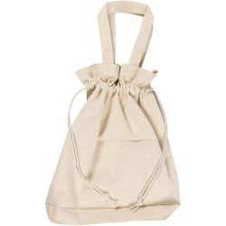 Kordelzugtasche, H 40 cm, T 8 cm, B 34 cm, Hellnatur, 1 Stk