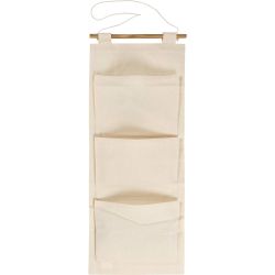 Organizer-Tasche zum Aufh&auml;ngen, H 75 cm, B 30 cm, 145 g, Hellnatur, 1 Stk
