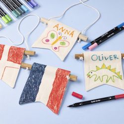 Gruppen-Kreativset Banner selbst bemalen