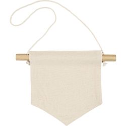 Wandbanner, Spitze Form, H 16,5 cm, B 15 cm, 300 g, Hellnatur, 2 Stk/ 1 Pck