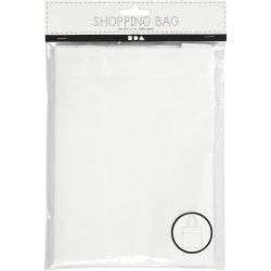 Stofftasche, Gr&ouml;&szlig;e 38x42 cm, 130 g, Wei&szlig;, 1 Stk