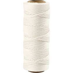 Bambusschnur, Dicke 1 mm, Wei&szlig;, 65 m/ 1 Rolle