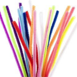 Pfeifenreiniger, L 30 cm, Dicke 6 mm, Sort. Farben, 25 sort./ 1 Pck