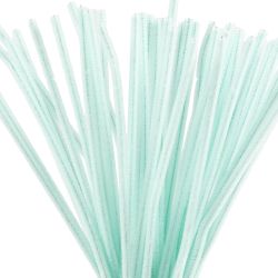 Pfeifenreiniger, L 30 cm, Dicke 6 mm, Hellt&uuml;rkis, 50 Stk/ 1 Pck