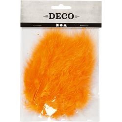 Daunen, Gr&ouml;&szlig;e 5-12 cm, Orange, 15 Stk/ 1 Pck