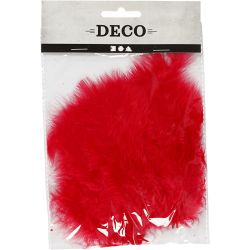 Daunen, Gr&ouml;&szlig;e 5-12 cm, Rot, 15 Stk/ 1 Pck