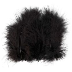 Daunen, Gr&ouml;&szlig;e 5-12 cm, Schwarz, 15 Stk/ 1 Pck