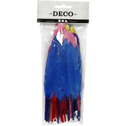 Federn, L 13 cm, Sortierte Farben, 48 Stk/ 1 Pck