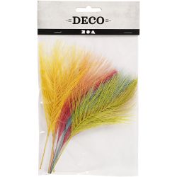 K&uuml;nstliche Federn, L 15 cm, B 8 cm, Sortierte Farben, 10 Stk/ 1 Pck