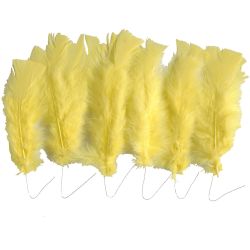 Federn, Gr&ouml;&szlig;e 11-17 cm, Gelb, 18 B&uuml;ndl./ 1 Pck